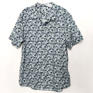 🔵BOGO FREE🔵 Amazon Essentials Floral Button Down Shirt Sz L